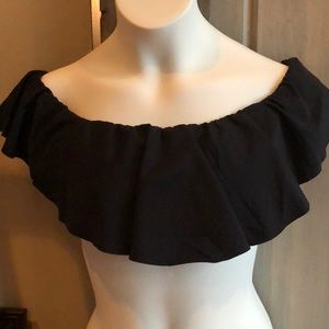 Trina Turk Ruffled Bikini Top ONLY NWT Sz 10